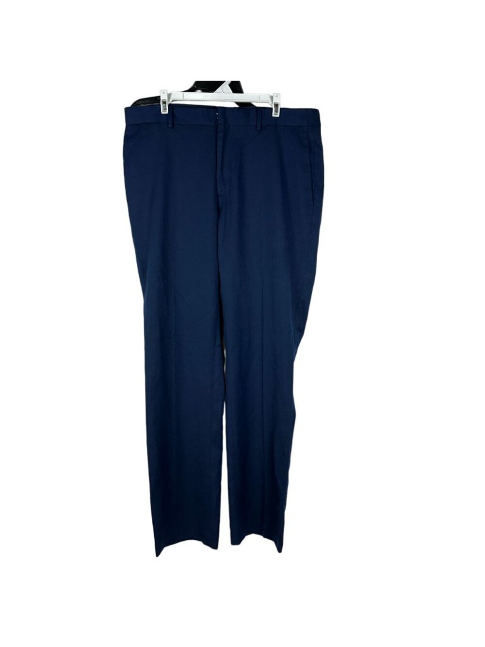 APT. 9 Mens Slim Fit Navy Dress Pants Size 34x32 Polyester Blend Office Wear